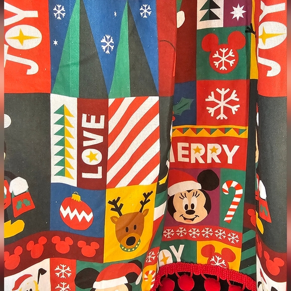 Custom Made High-Waist Disney Themed Christmas Midi Skirt